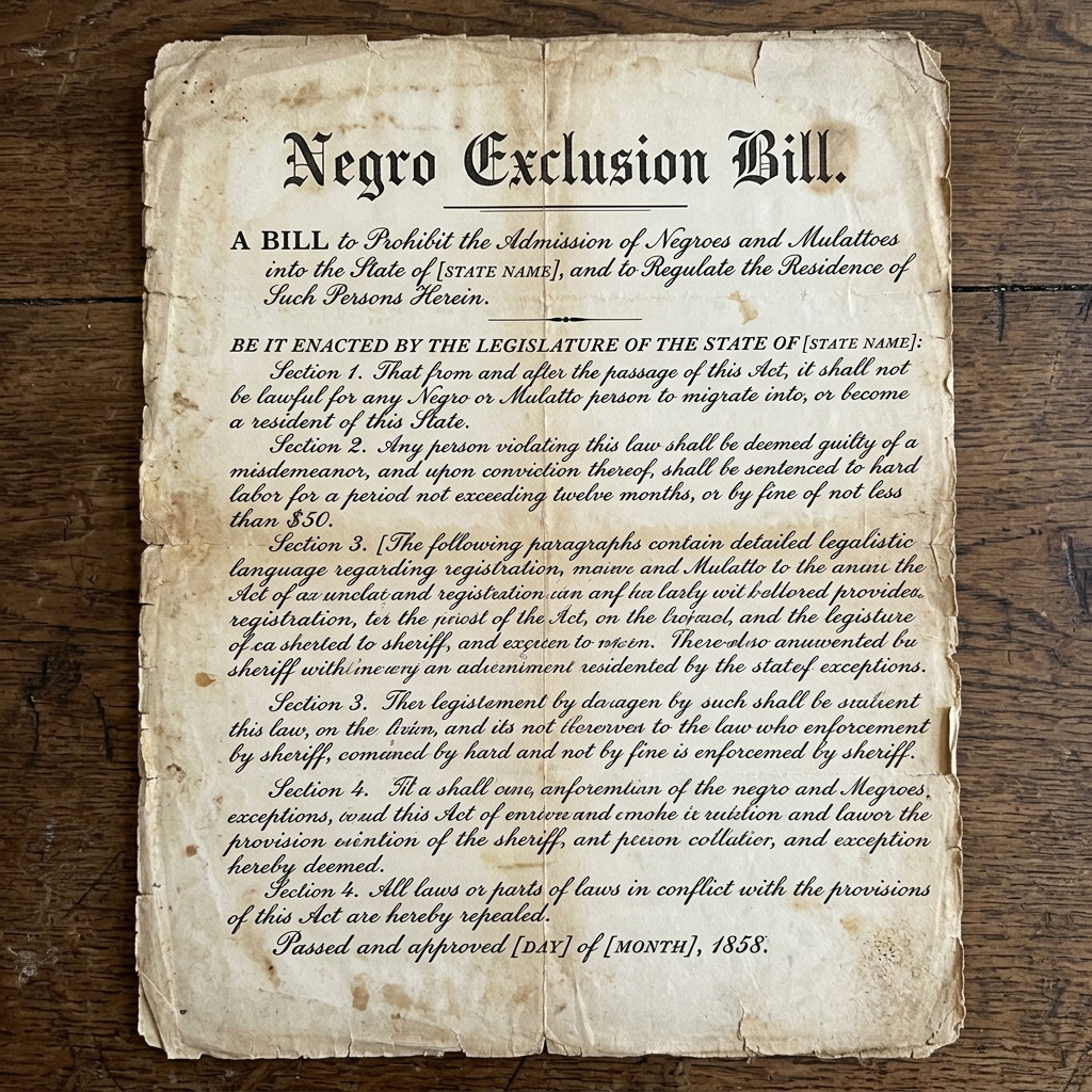 Negro Exclusion Bill